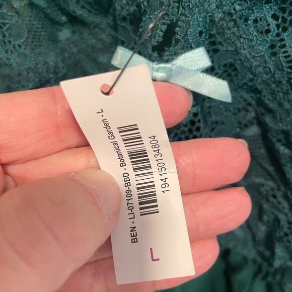 Adore Me Green Chemise & Panty Lingerie Set Large NWT - Picture 3 of 6